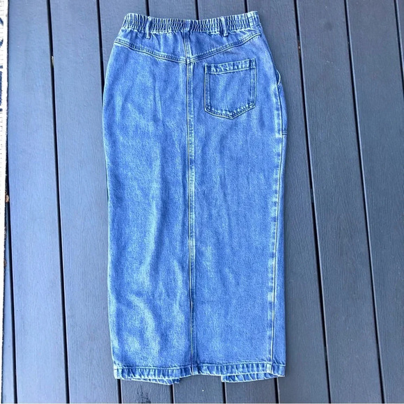 Young Fabulous & Broke Denim Maxi Skirt YFB Size Medium Modal Super Soft NWT - Picture 5 of 11